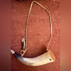 Vintage Black Powder Horn